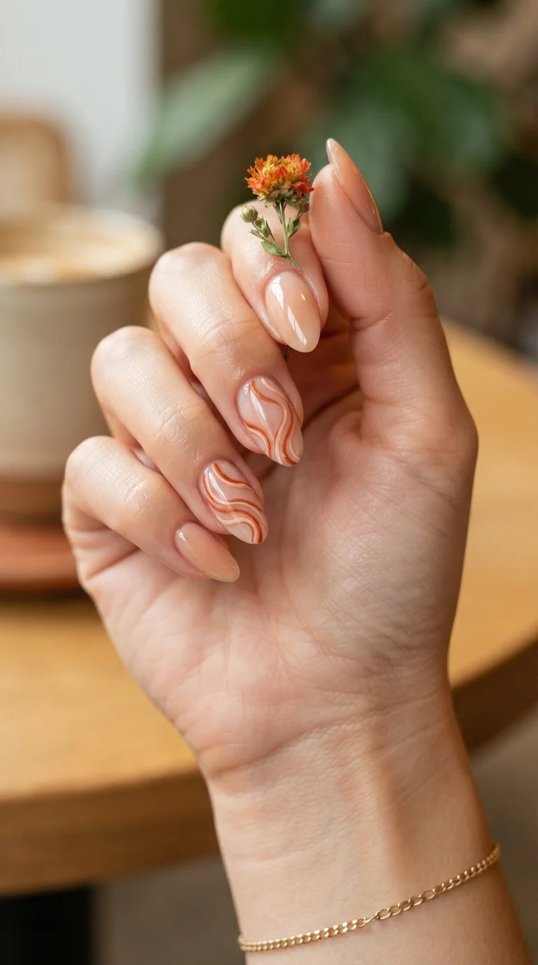 Burnt Orange Swirl Accents