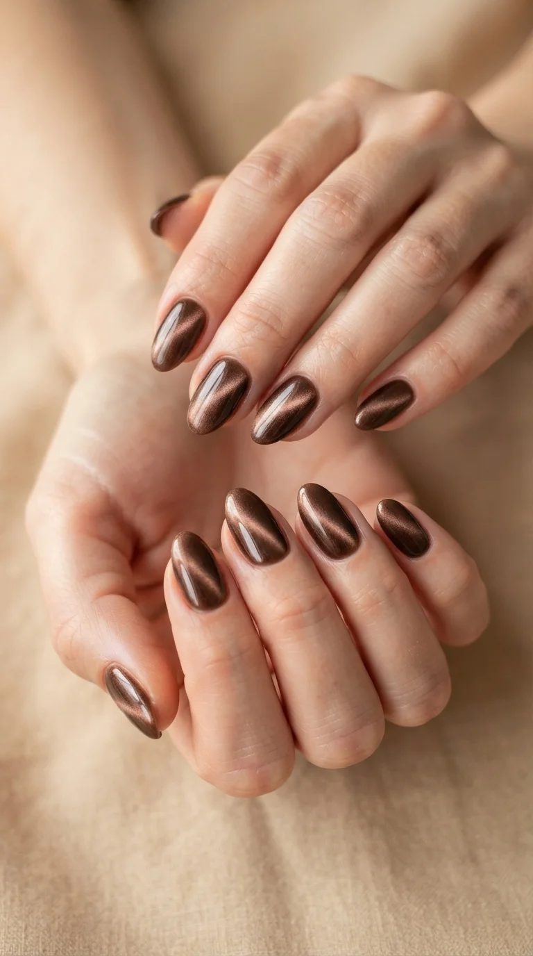 Velvet Mocha Magnetic Nails
