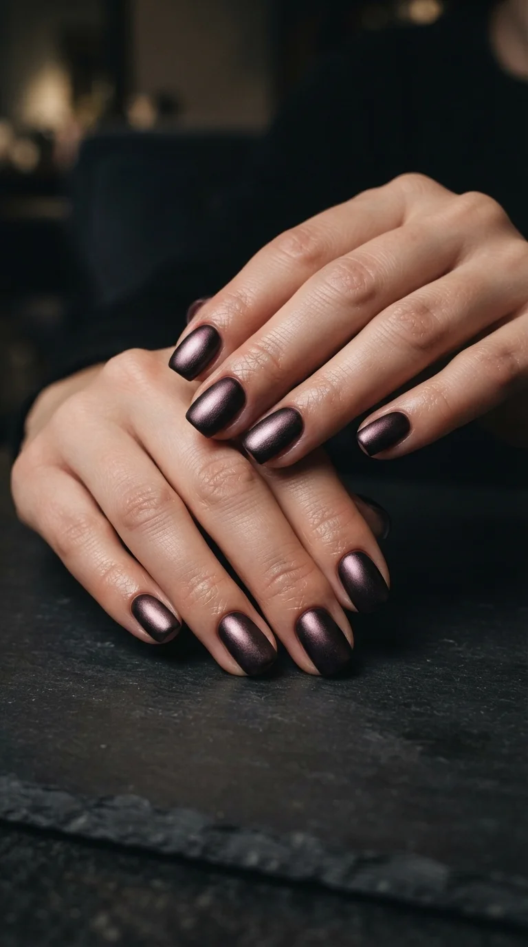 Blackened Plum Velvet Texture