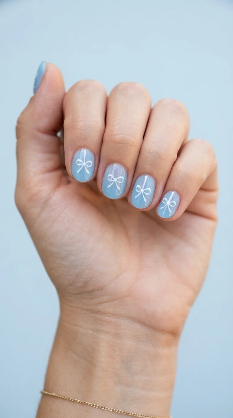 Blue Jelly Ribbon Accents