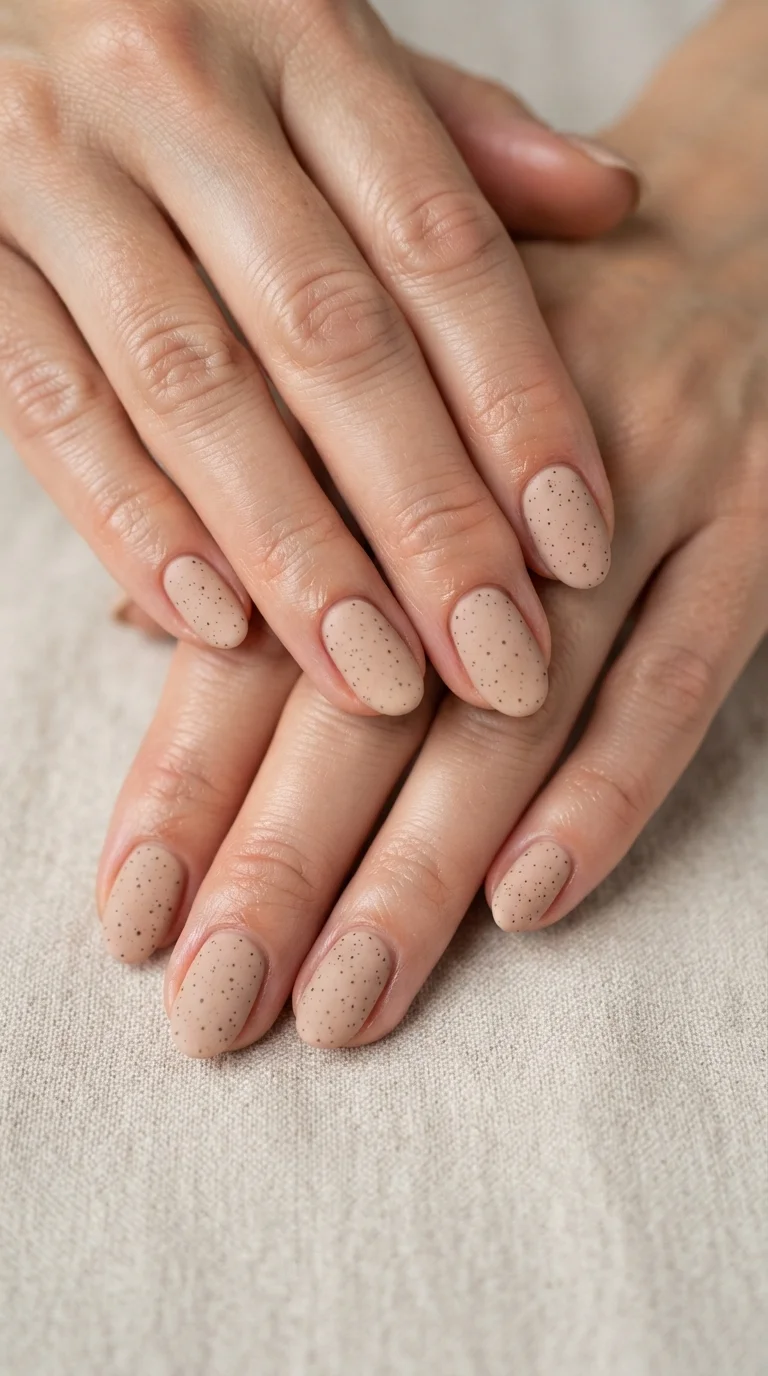 Coffee Bean Speckled Nails