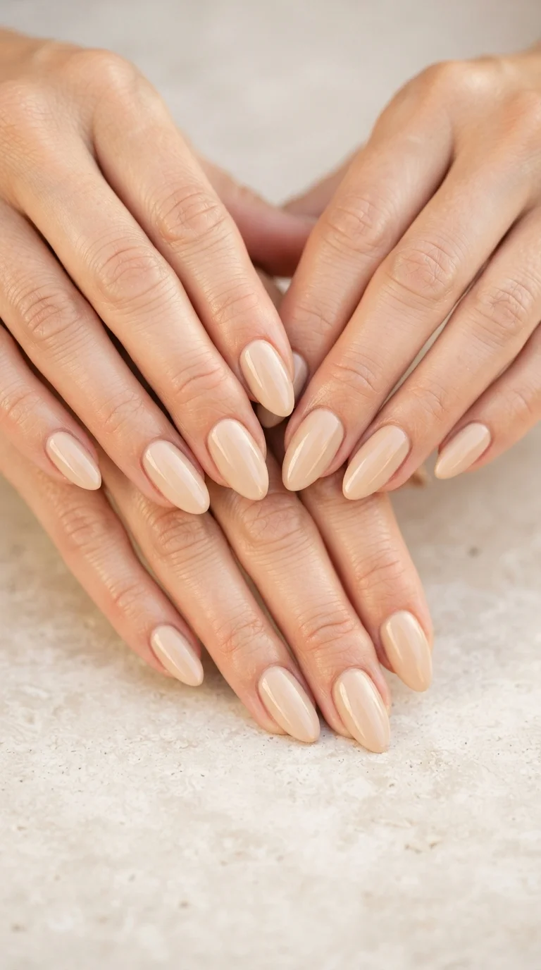 Creamy Latte Almond Nails