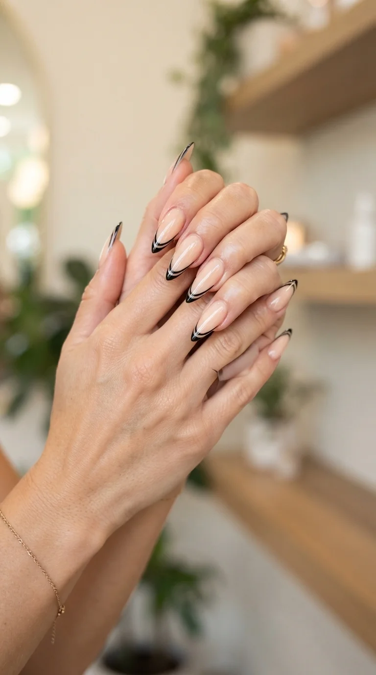 Double Line Black Tips