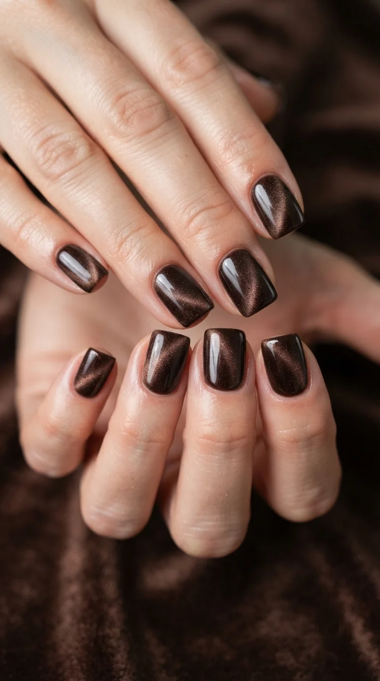Espresso Brown Velvet Tips