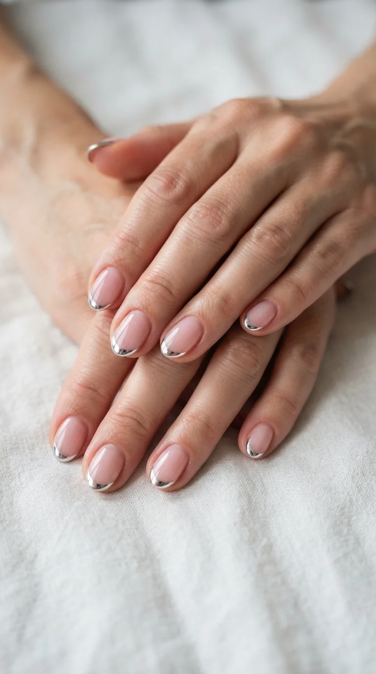Glazed Silver French Tips