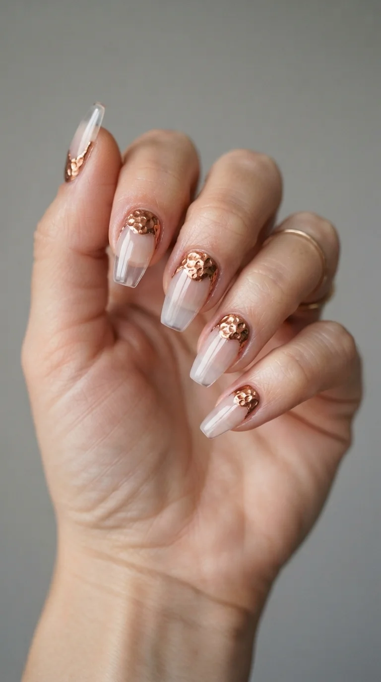 Hammered Metal Negative Space Design