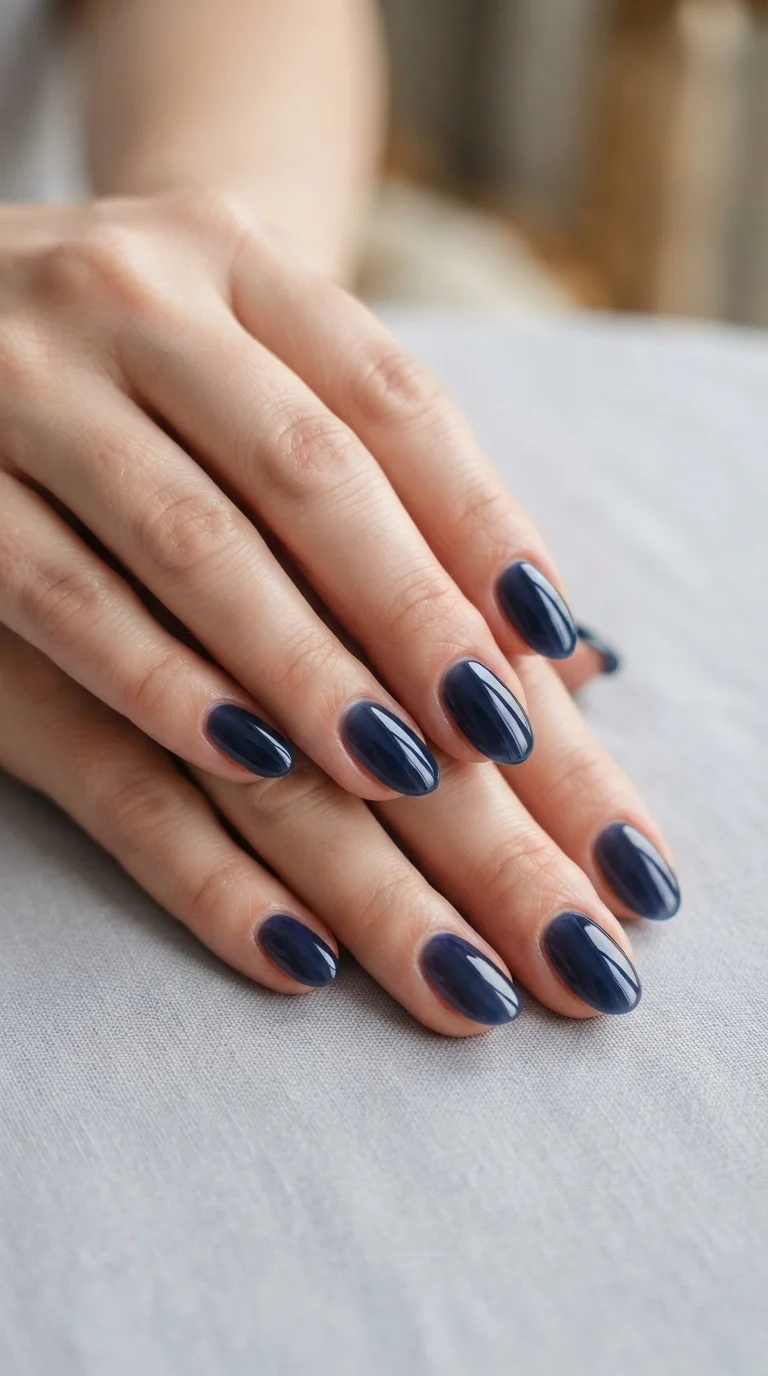 Midnight Navy Jelly Nails