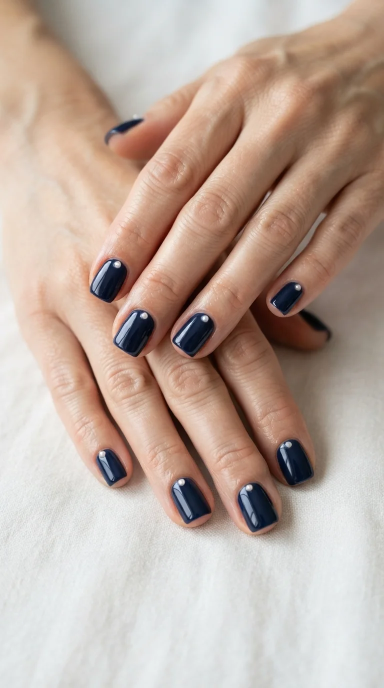 Midnight Navy Pearl Detail