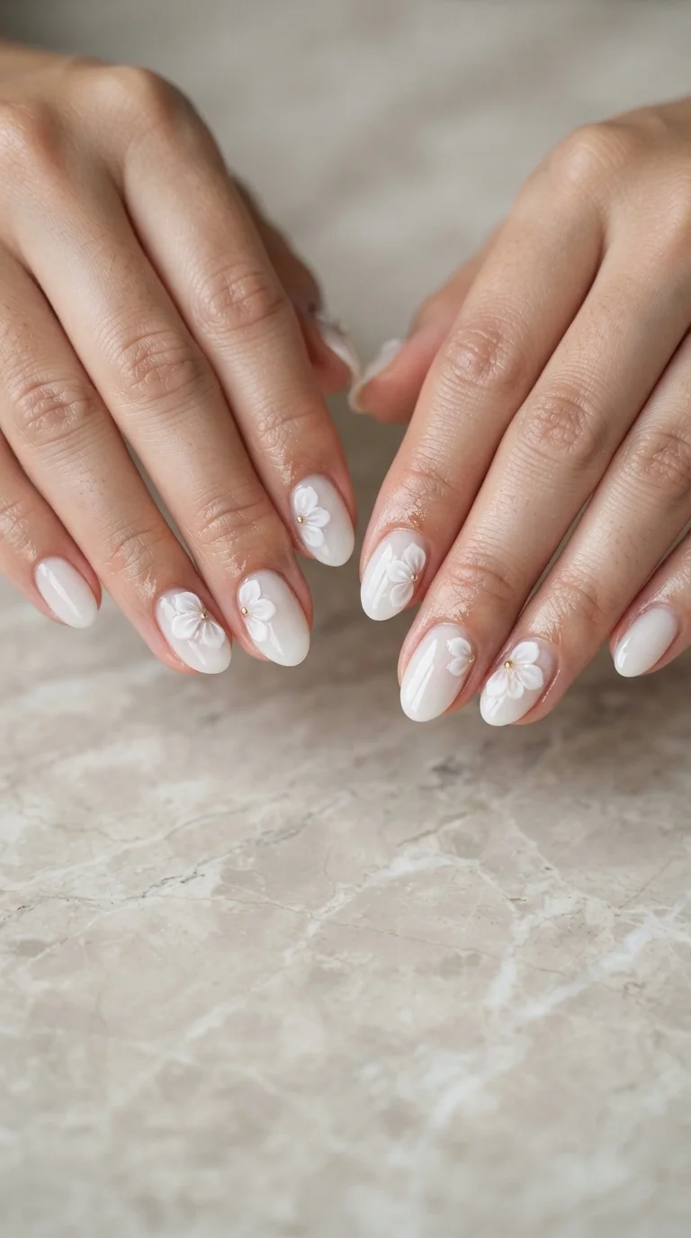 Milky White Petal Accents