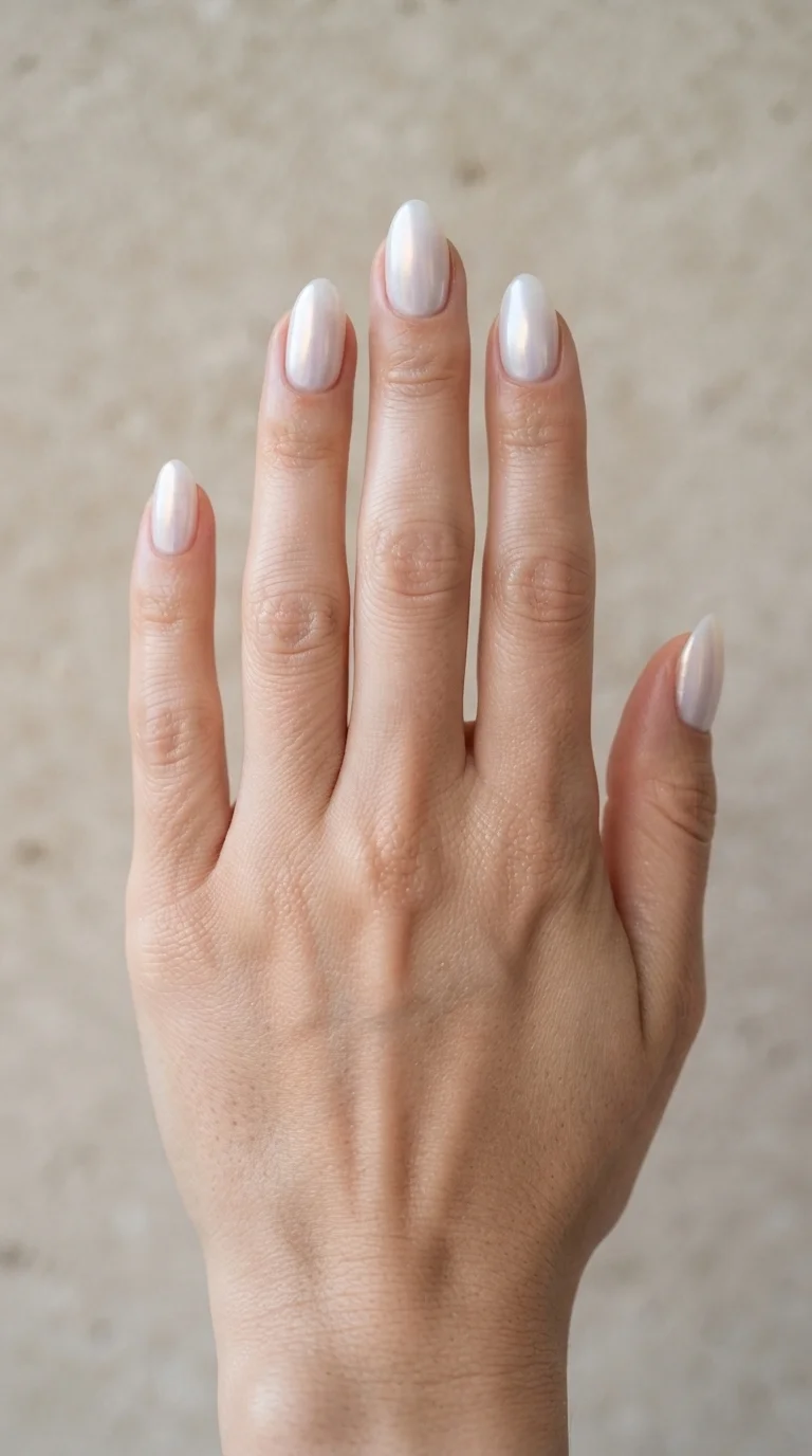 Milky White With Pearl Chrome