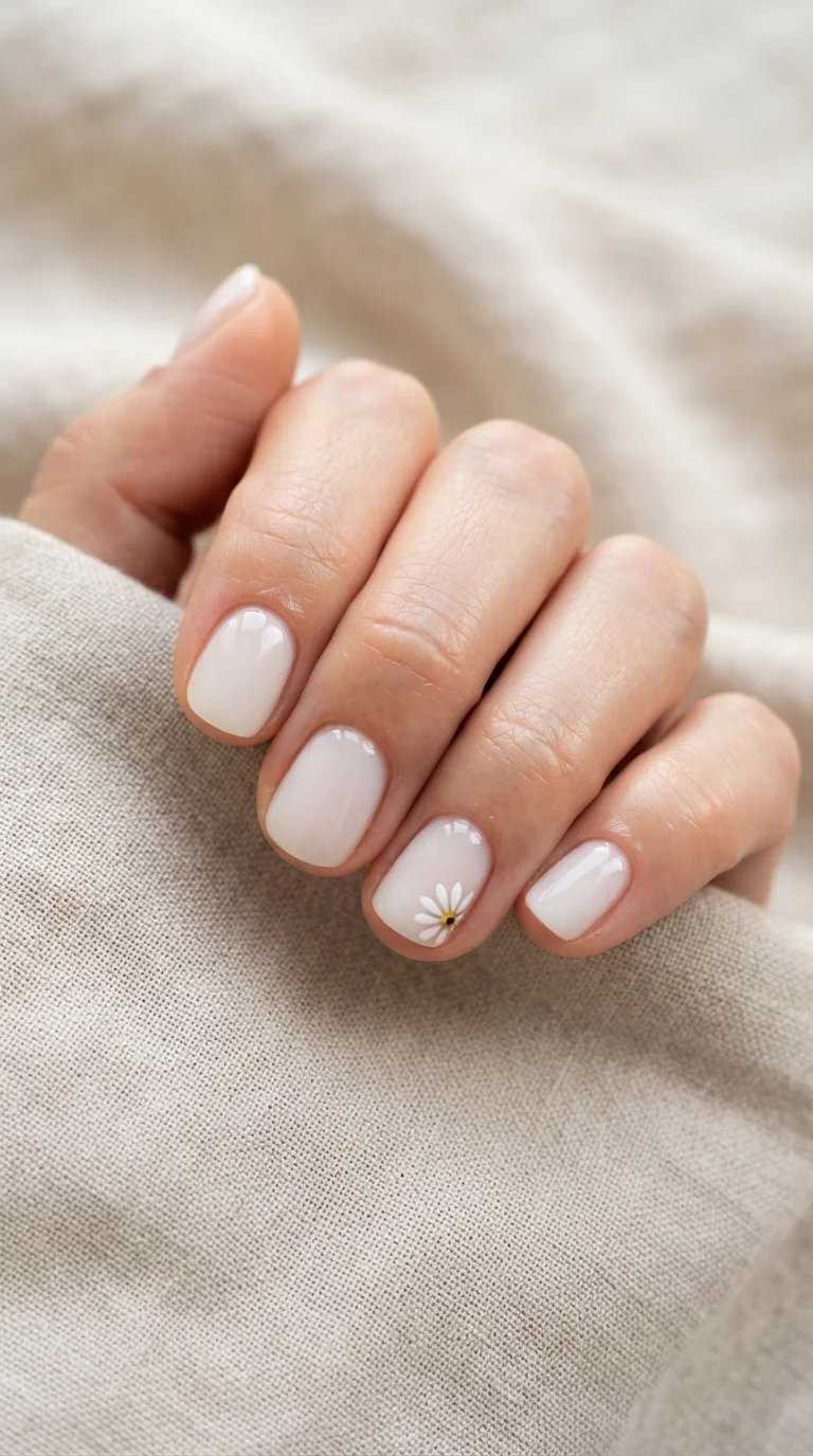 Minimalist White Petal Accents