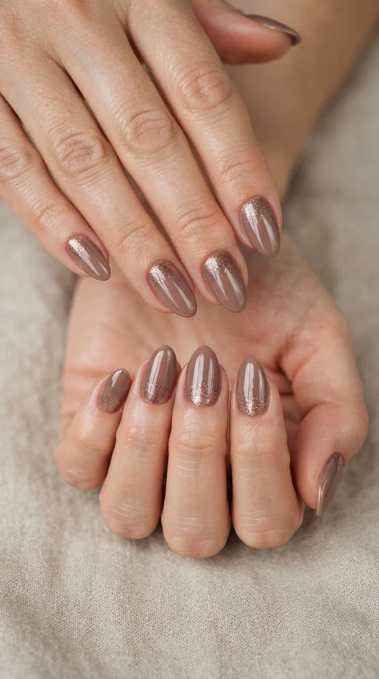 Mocha Mousse Glitter Fade