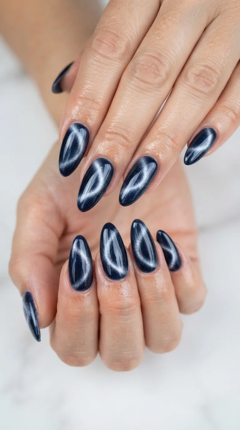 Navy Blue Cat Eye Chrome