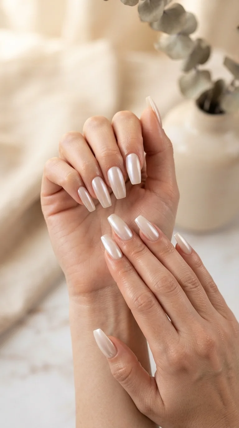 Pearl Essence Neutral Nails