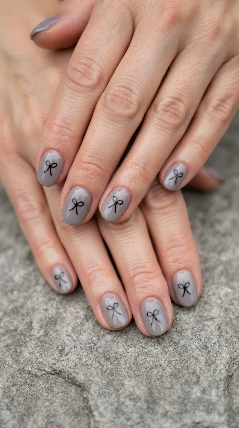 Smoky Grey Ribbon Details