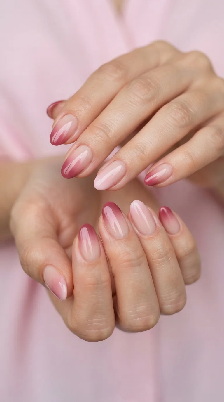 Soft Pink Gradient Tips
