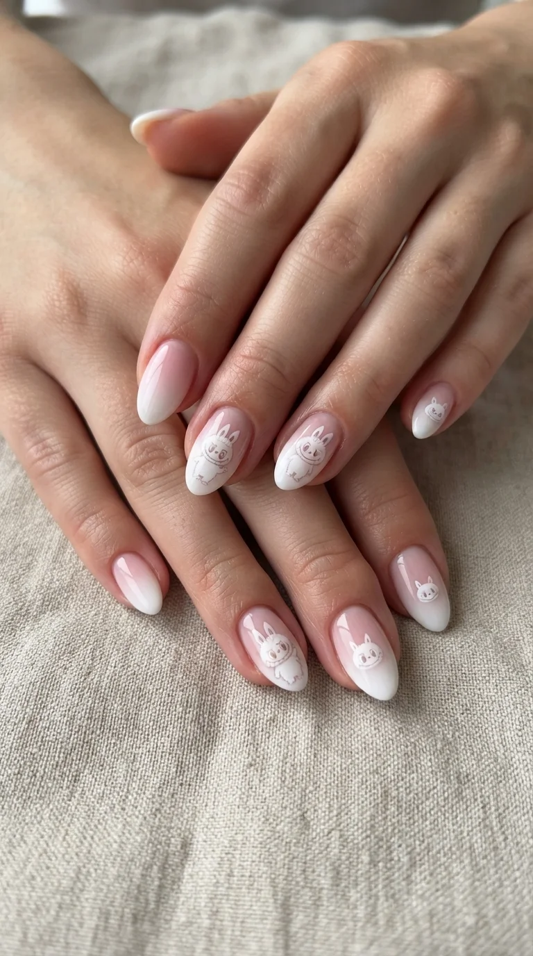 Soft Pink Gradient With Whimsical Details