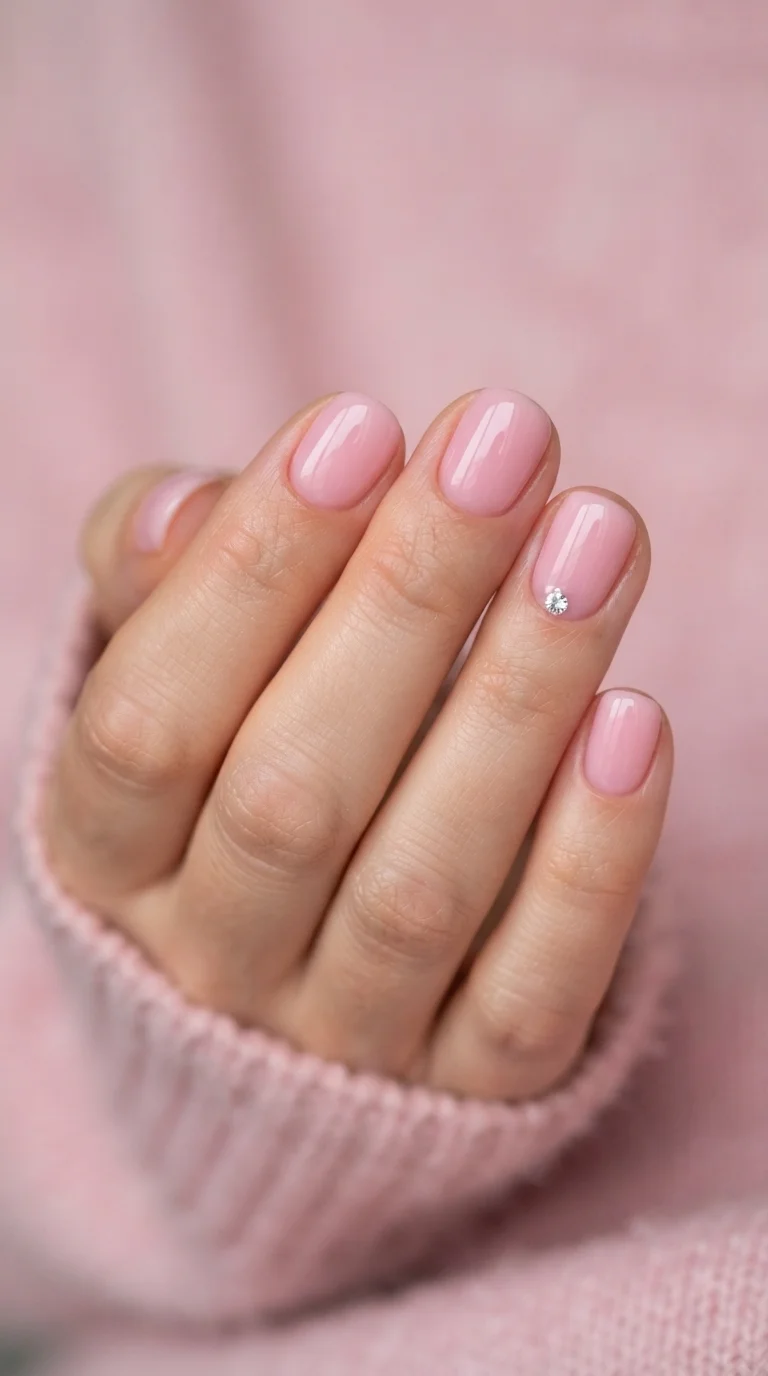 Soft Pink Jelly With Gemstone