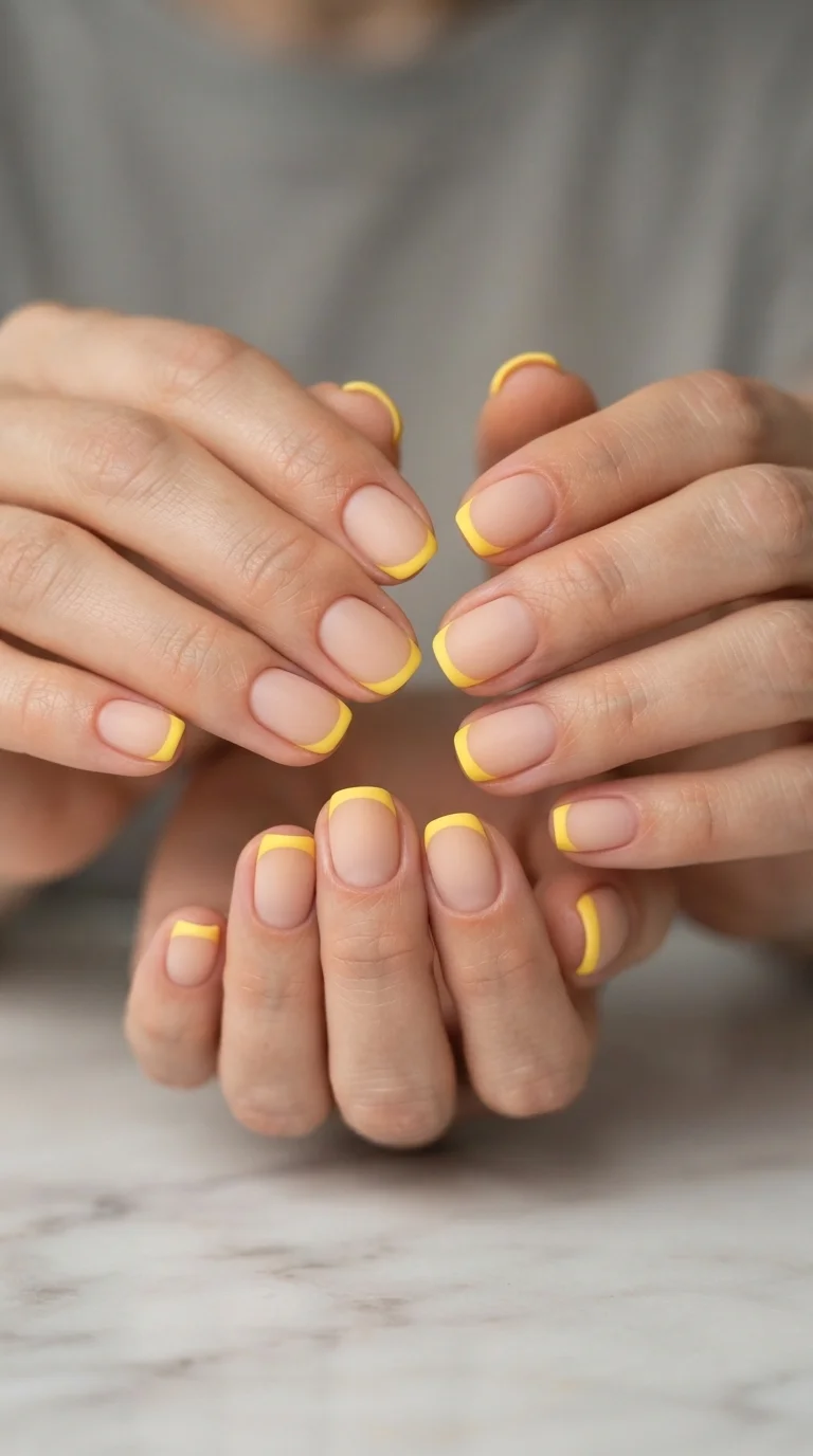 Sunny Yellow Matte Tips
