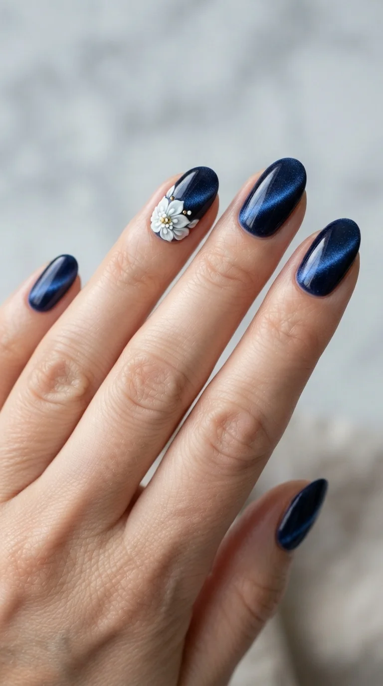 Velvet Polish With Floral Relief