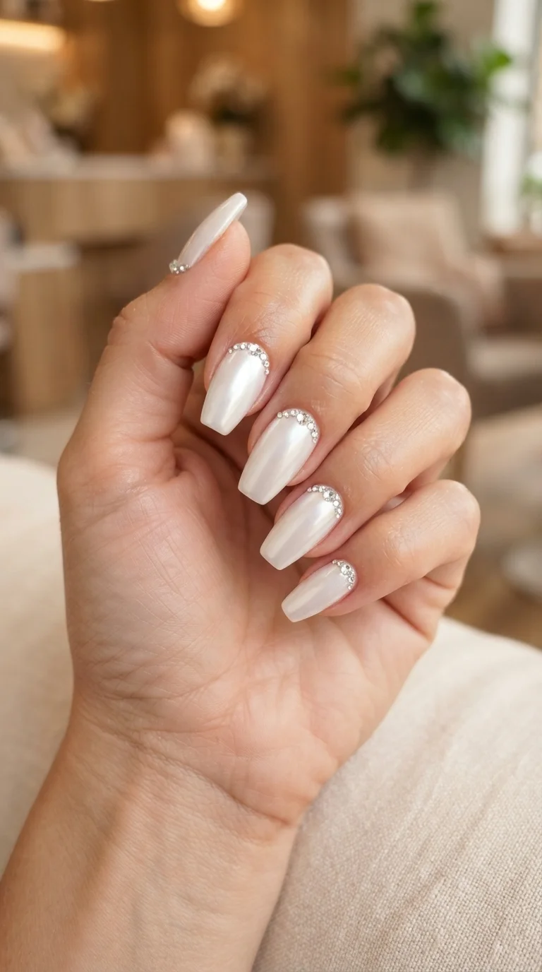 White Chrome With Gemstone Accents